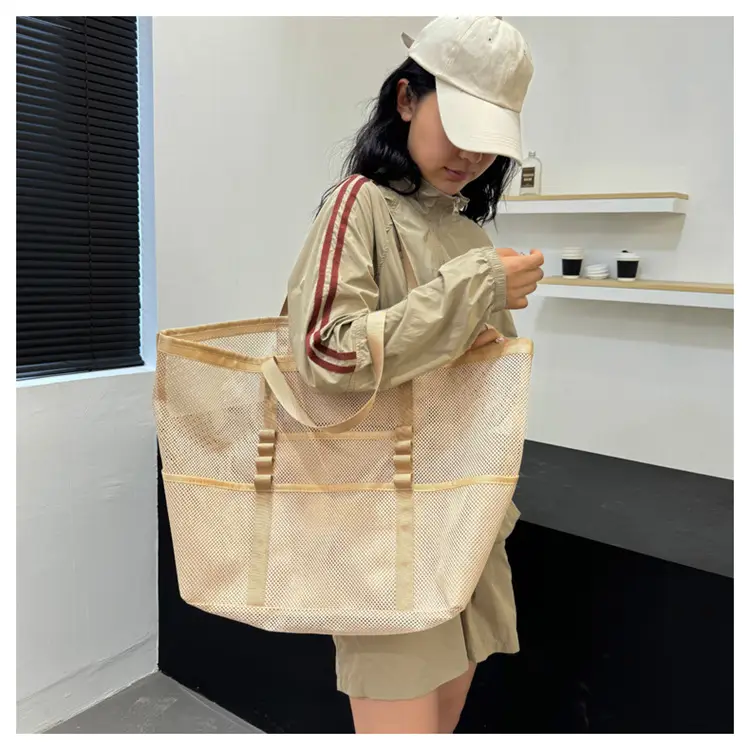 Lightweight Cross-Body Net Bag Large Capacity Travel Bag — feature 25