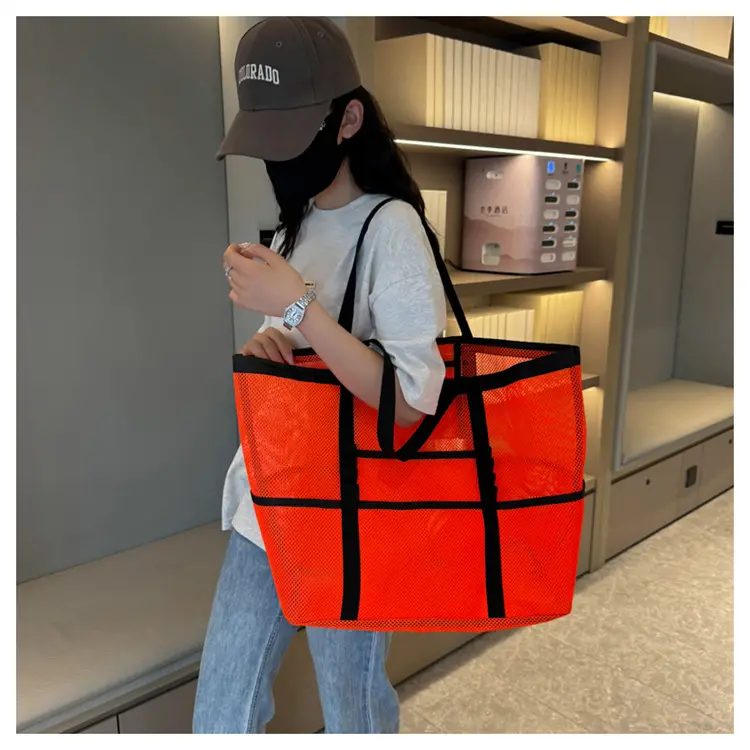 Lightweight Cross-Body Net Bag Large Capacity Travel Bag — feature 30