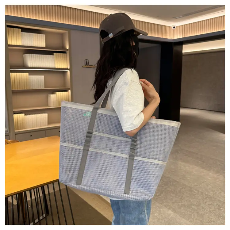 Lightweight Cross-Body Net Bag Large Capacity Travel Bag — feature 35