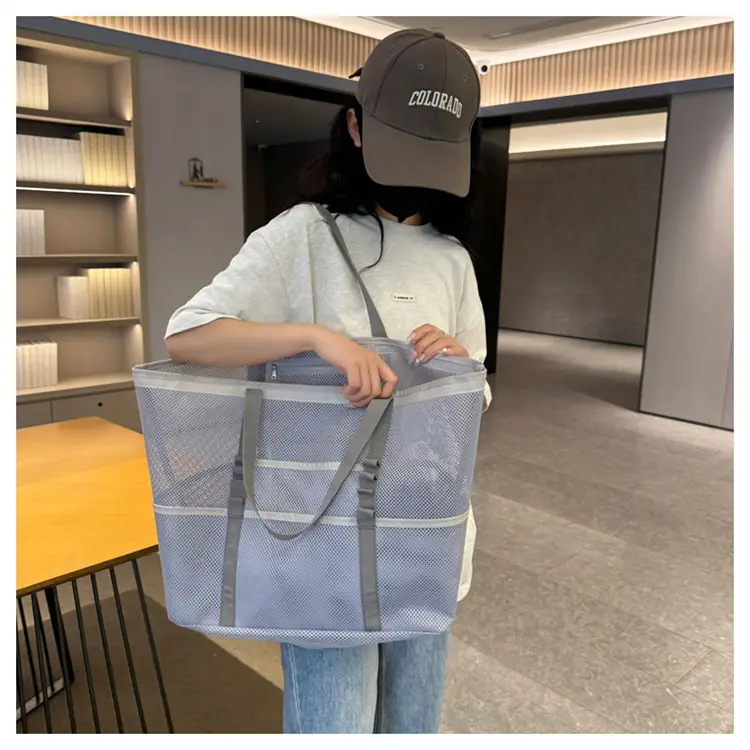 Lightweight Cross-Body Net Bag Large Capacity Travel Bag — feature 36