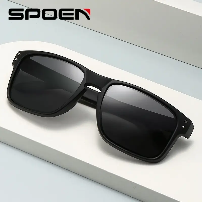Men Polarized Sunglasses Black Blue Lens Outdoor Driving Cycling - Image 8