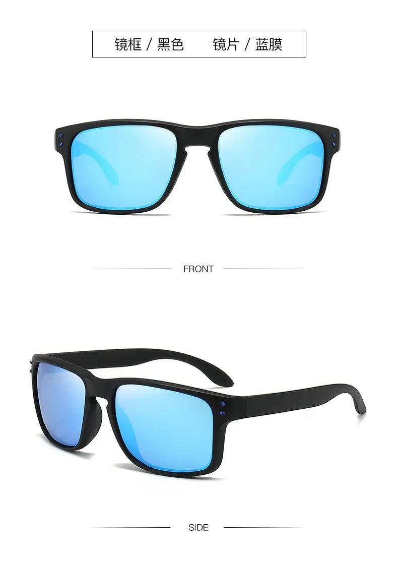 Men Polarized Sunglasses Black Blue Lens Outdoor Driving Cycling — feature 16