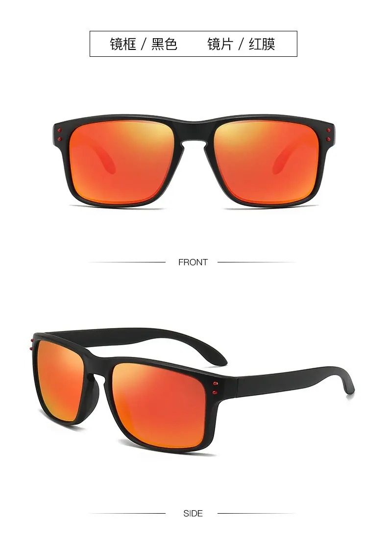 Men Polarized Sunglasses Black Blue Lens Outdoor Driving Cycling — feature 17