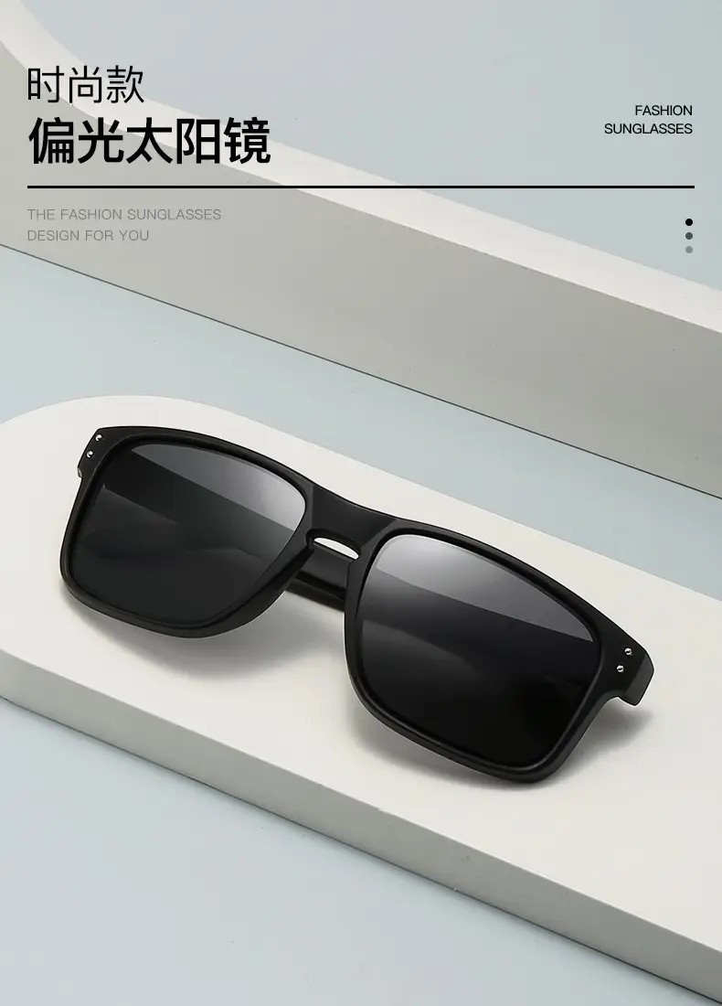 Men Polarized Sunglasses Black Blue Lens Outdoor Driving Cycling — feature 5