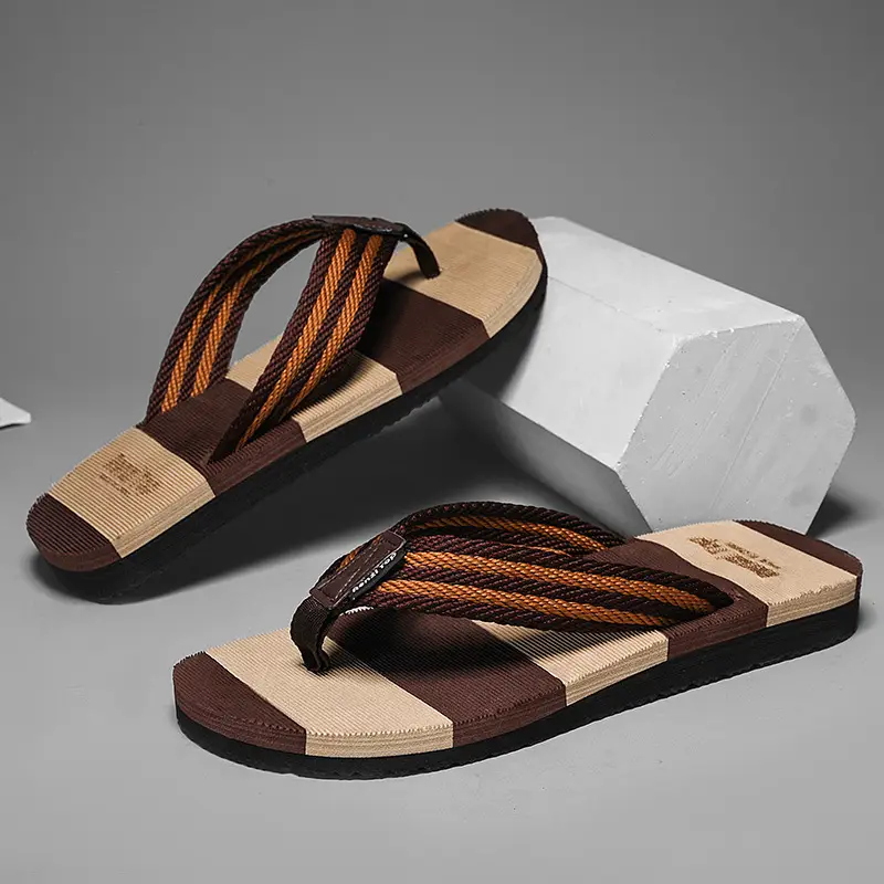 Men's Summer Trendy Flip-Flops Indoor and Outdoor Wear Casual Beach Sandals Wear-resistant Non-slip Clip Slippers Men's Distinctive Slippers - Image 5