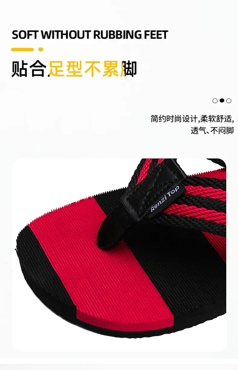 Men's Summer Trendy Flip-Flops Indoor and Outdoor Wear Casual Beach Sandals Wear-resistant Non-slip Clip Slippers Men's Distinctive Slippers — feature 1
