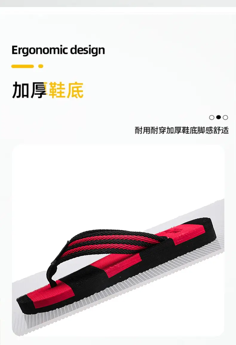 Men's Summer Trendy Flip-Flops Indoor and Outdoor Wear Casual Beach Sandals Wear-resistant Non-slip Clip Slippers Men's Distinctive Slippers — feature 3