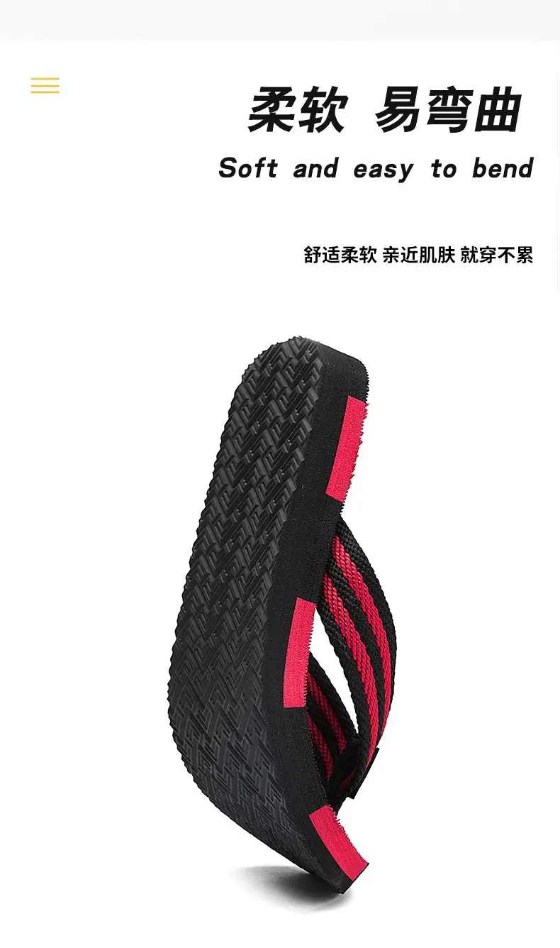 Men's Summer Trendy Flip-Flops Indoor and Outdoor Wear Casual Beach Sandals Wear-resistant Non-slip Clip Slippers Men's Distinctive Slippers — feature 4