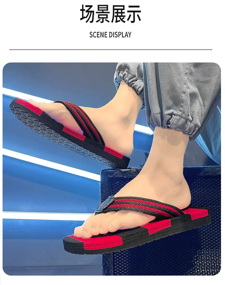 Men's Summer Trendy Flip-Flops Indoor and Outdoor Wear Casual Beach Sandals Wear-resistant Non-slip Clip Slippers Men's Distinctive Slippers — feature 6