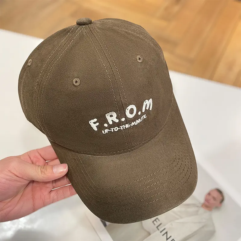 Women Baseball Cap with Letter Embroidery & Adjustable Strap - Image 3