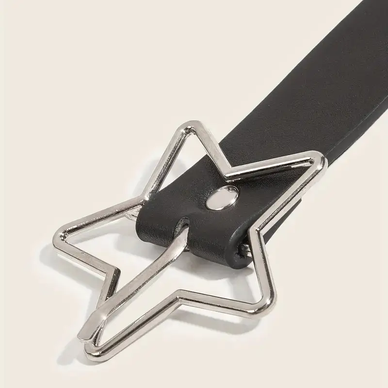 Black Rivet Star Belt for Women Korean Style - Image 5