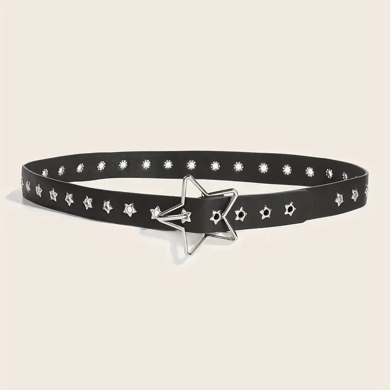 Black Rivet Star Belt for Women Korean Style - Image 7