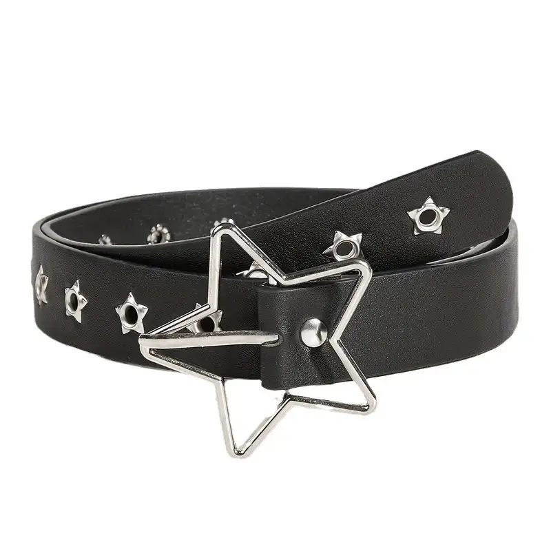 Black Rivet Star Belt for Women Korean Style - Image 8