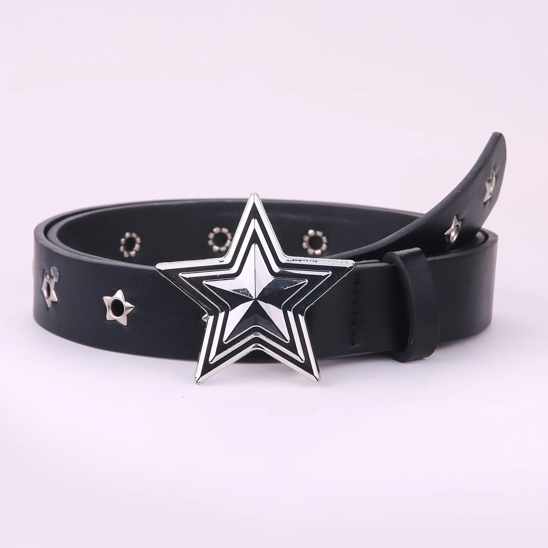 Black Rivet Star Belt for Women Korean Style — feature 7