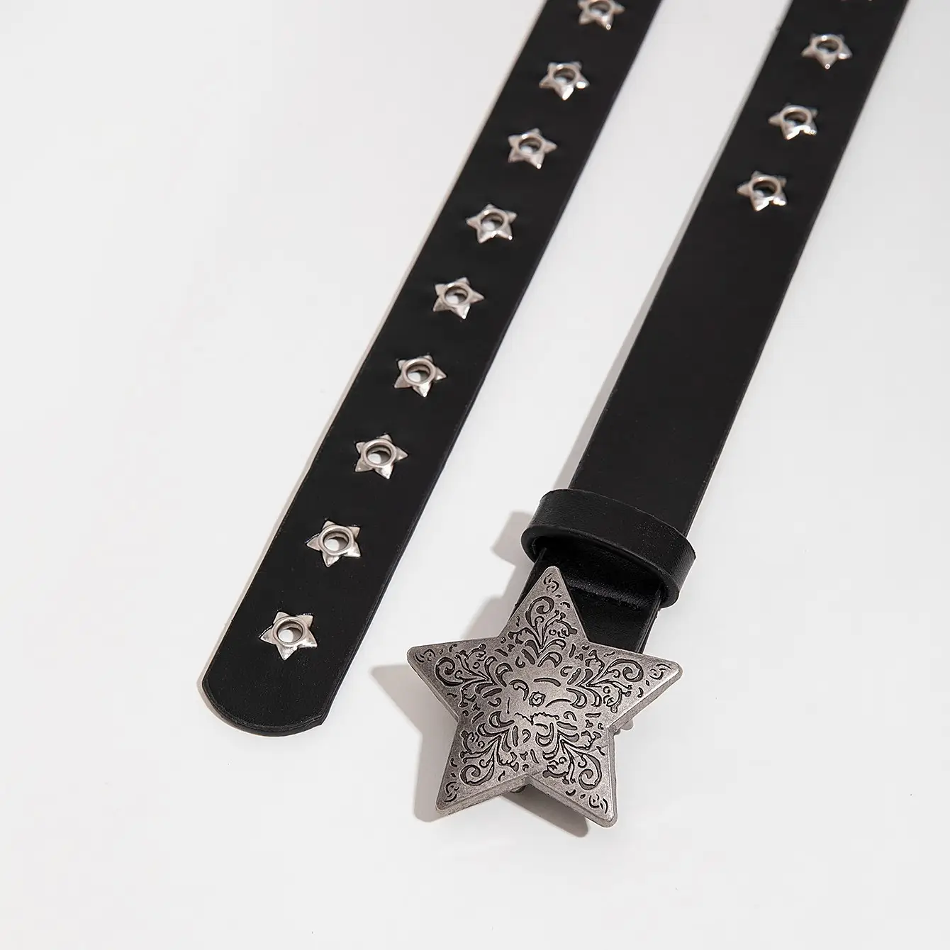 Black Rivet Star Belt for Women Korean Style — feature 9