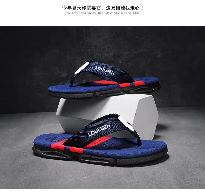2025 summer men's flip-flops men's high-end anti-slip slippers men's rubber casual sandals for foreign trade — feature 9