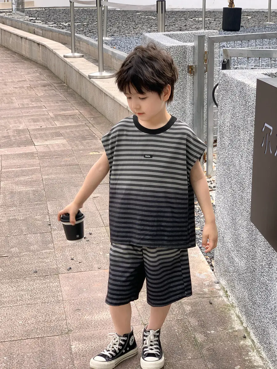 Cotton Boys Summer T-Shirt Set Sun Protection - Image 5