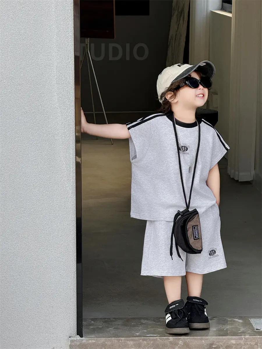 Cotton Boys Summer T-Shirt Set Sun Protection - Image 8