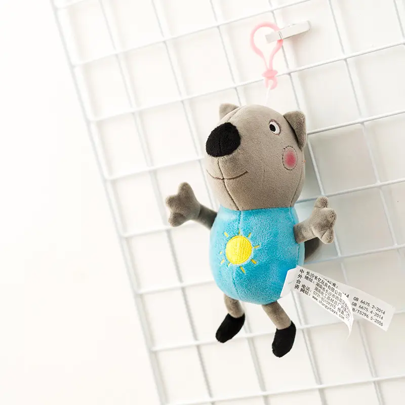 Authentic Peppa Pig George Doll Doll School Bag Pendant Doll Keychain Peppa Pig Bag Pendant Dinosaur Stuffed