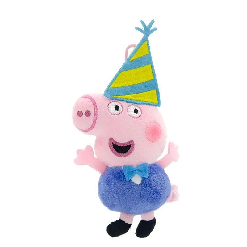 Authentic Peppa Pig George Doll Doll School Bag Pendant Doll Keychain Peppa Pig Bag Pendant Dinosaur Stuffed