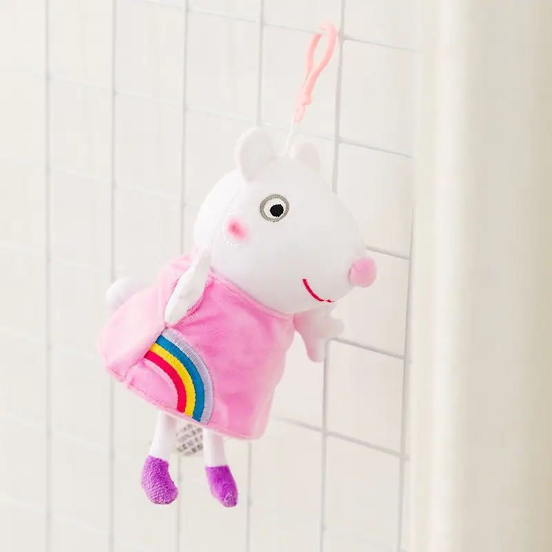 Authentic Peppa Pig George Doll Doll School Bag Pendant Doll Keychain Peppa Pig Bag Pendant Dinosaur Stuffed