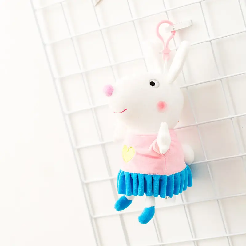 Authentic Peppa Pig George Doll Doll School Bag Pendant Doll Keychain Peppa Pig Bag Pendant Dinosaur Stuffed