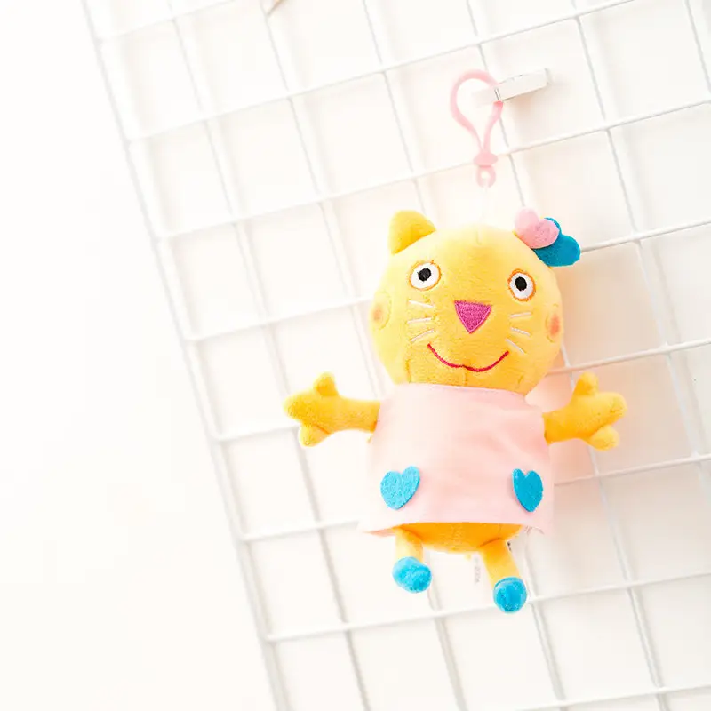 Authentic Peppa Pig George Doll Doll School Bag Pendant Doll Keychain Peppa Pig Bag Pendant Dinosaur Stuffed