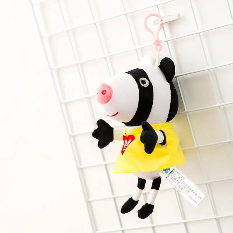 Authentic Peppa Pig George Doll Doll School Bag Pendant Doll Keychain Peppa Pig Bag Pendant Dinosaur Stuffed