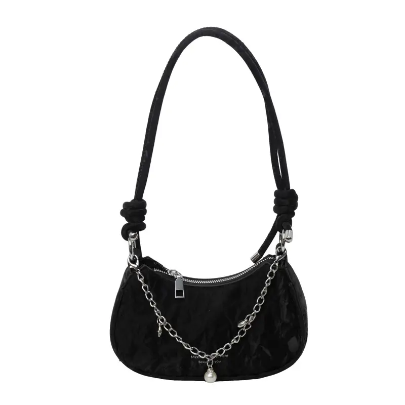 White Chain Shoulder Bag for Women - Image 8