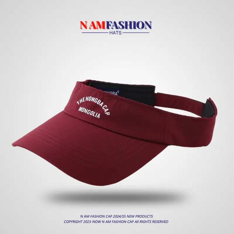 Men UV Sunglasses Red Visor Cap with Brand Logo - Image 4