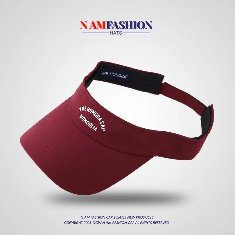 Men UV Sunglasses Red Visor Cap with Brand Logo — feature 10