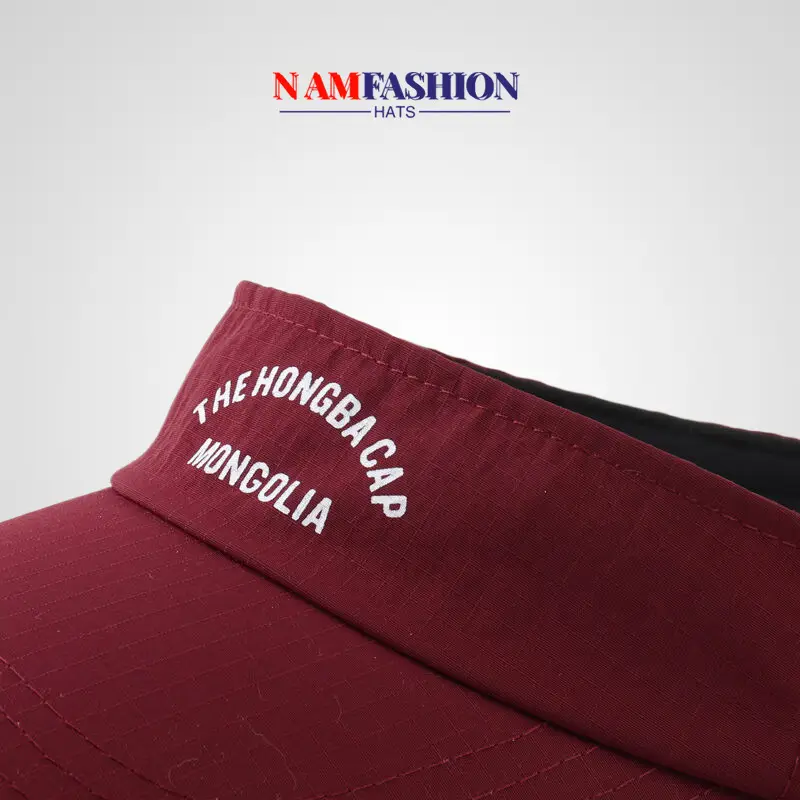 Men UV Sunglasses Red Visor Cap with Brand Logo — feature 11