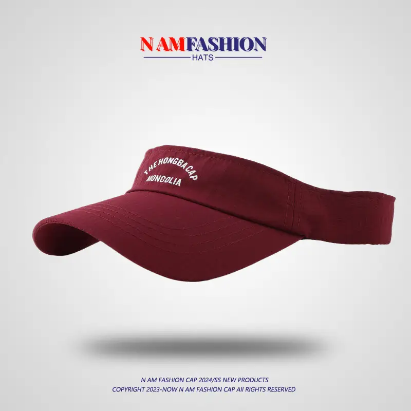 Men UV Sunglasses Red Visor Cap with Brand Logo — feature 9
