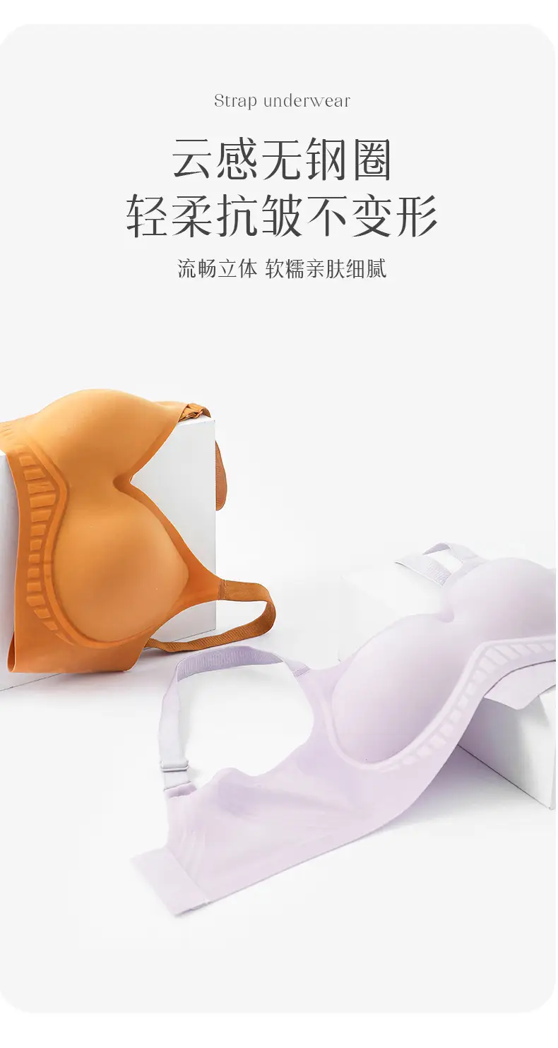 Women's Non-Rimless Push Up Bra White Soft Support — feature 9