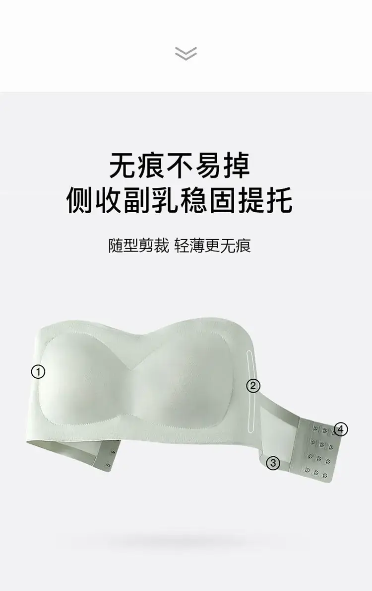 Super Steady Strapless Underwear Women's Sweat-Resistant Anti-Walking Bra — feature 10