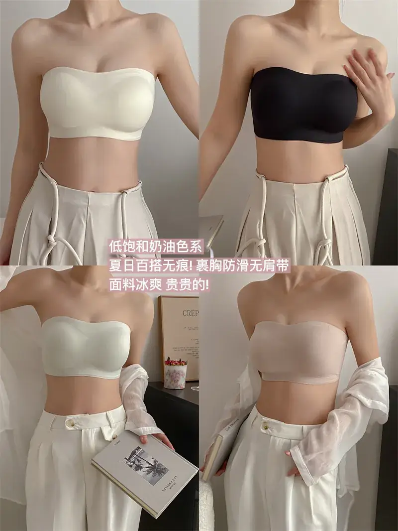 Super Steady Strapless Underwear Women's Sweat-Resistant Anti-Walking Bra — feature 4