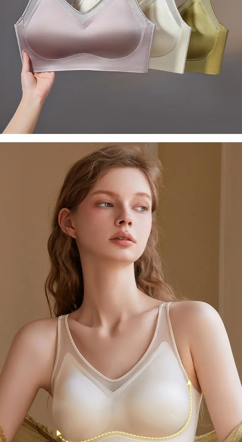 Traceless Push-Up Bra Satin Mulberry Silk — feature 9