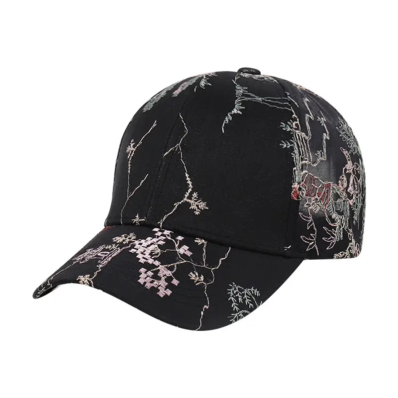 New Chinese Style Embroidered Baseball Cap for Women