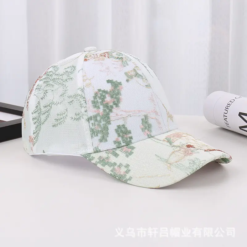 New Chinese Style Embroidered Baseball Cap for Women