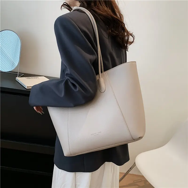 Large Capacity Vintage Bucket Bag 2024 Solid Color - Image 7