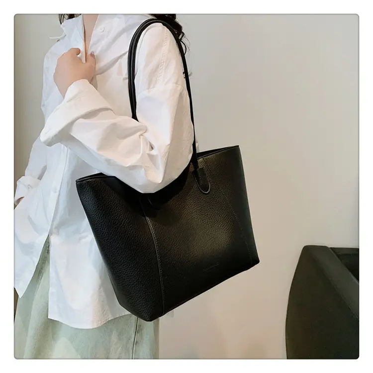 Large Capacity Vintage Bucket Bag 2024 Solid Color — feature 20