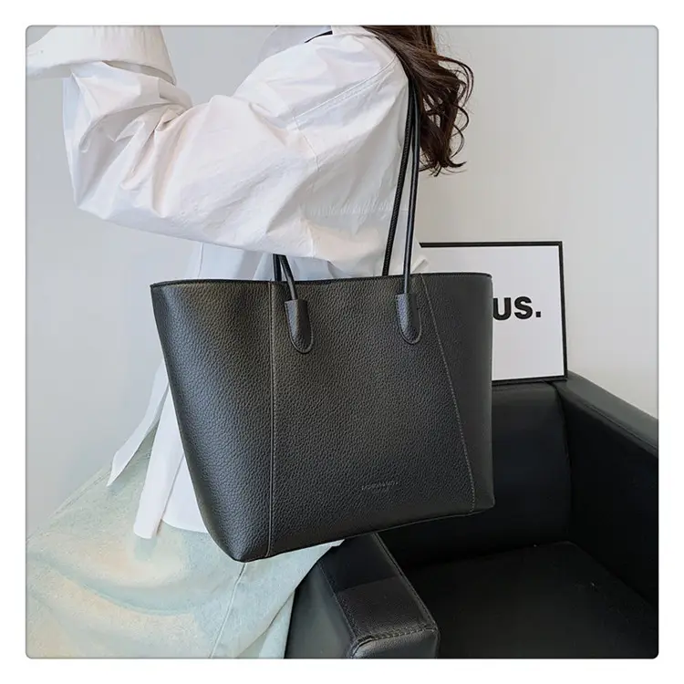 Large Capacity Vintage Bucket Bag 2024 Solid Color — feature 21