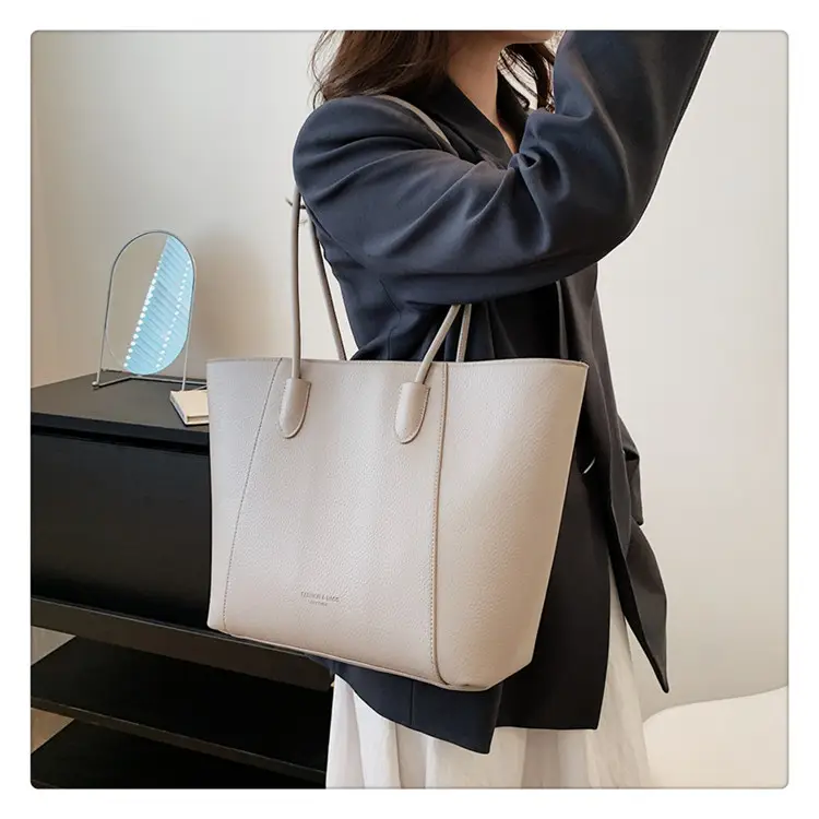 Large Capacity Vintage Bucket Bag 2024 Solid Color — feature 24