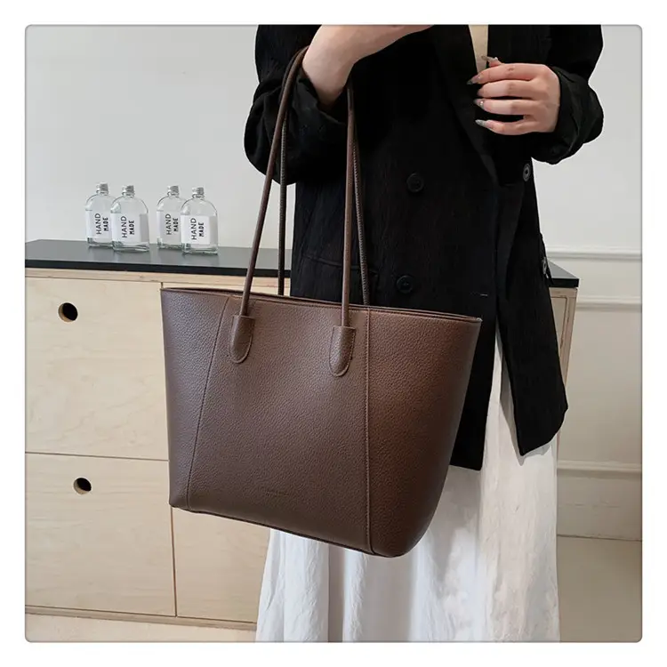 Large Capacity Vintage Bucket Bag 2024 Solid Color — feature 29