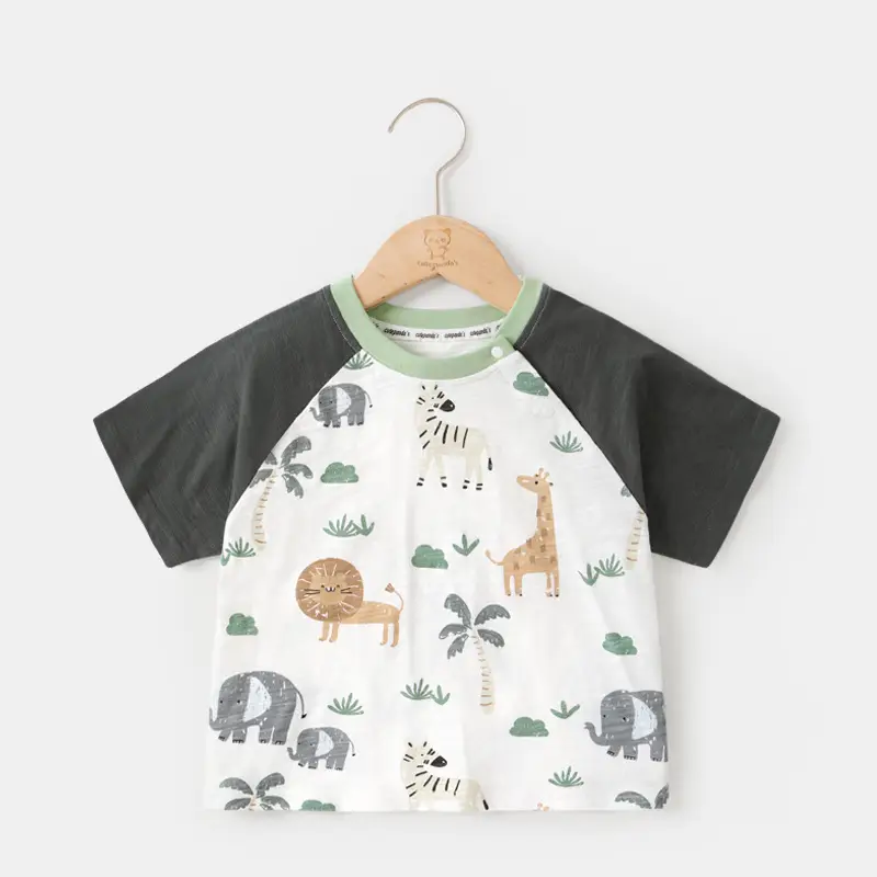Baby T-shirt Panda Print Cotton Summer Wear