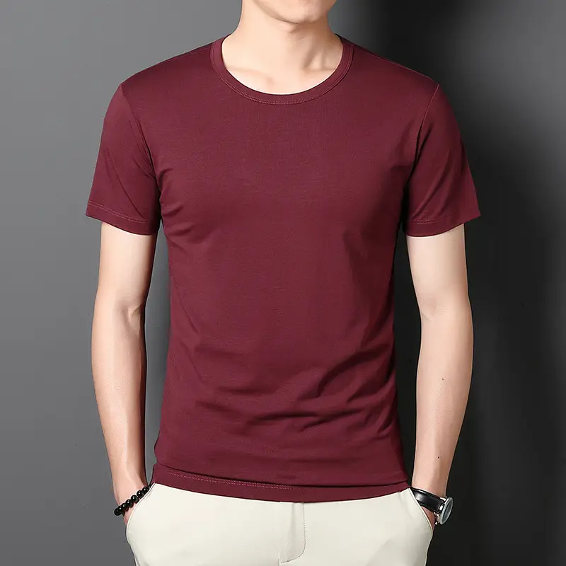 Men Black Thin Summer T-Shirt Slim Fit - Image 9