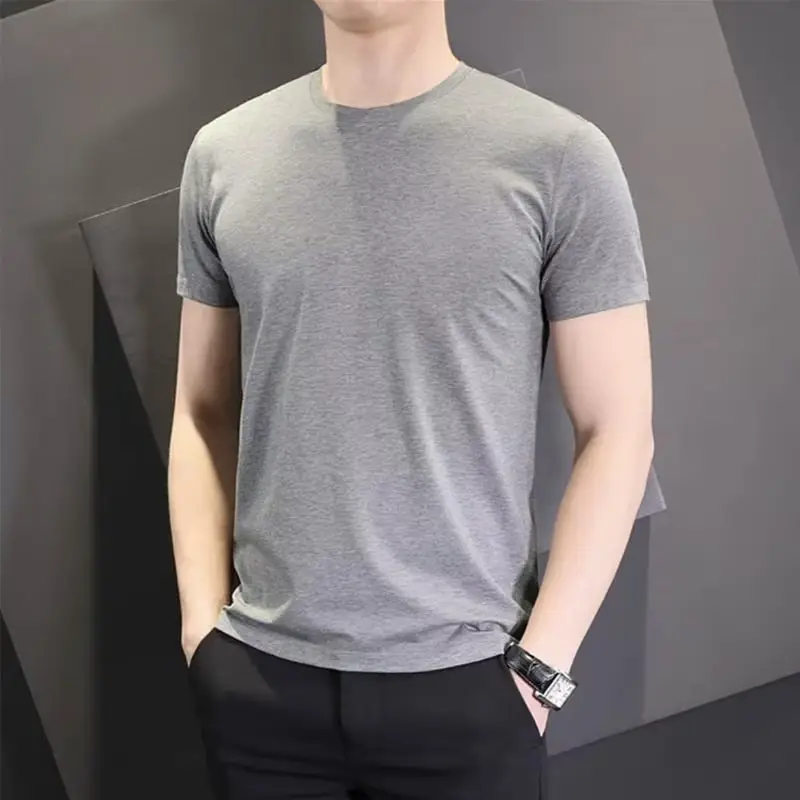 Men Black Thin Summer T-Shirt Slim Fit - Image 3