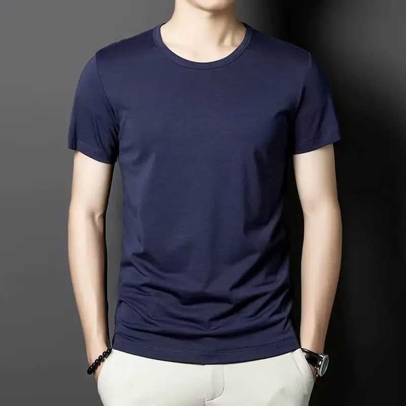 Men Black Thin Summer T-Shirt Slim Fit - Image 5