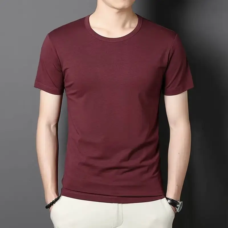 Men Black Thin Summer T-Shirt Slim Fit - Image 6