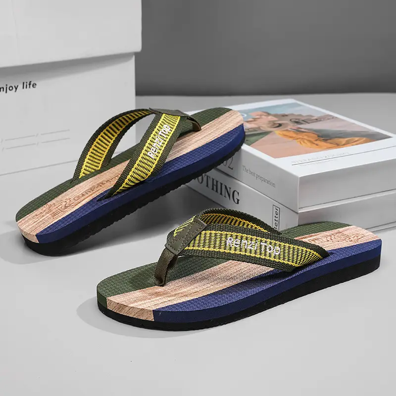 New Summer Men's Flip Flops Korean-style Trendy Outfit Beach Sandals Anti-slip Wear-resistant Flip Flops - Image 7